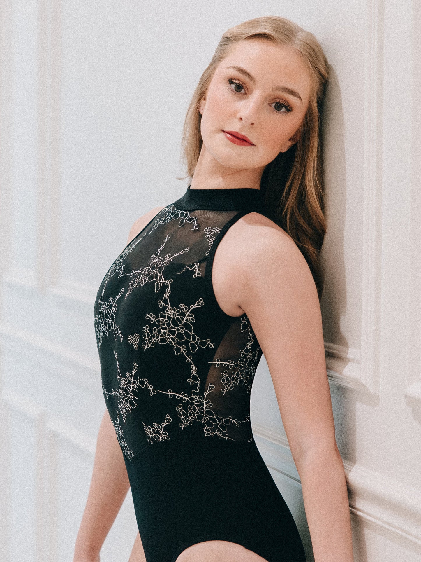 Evening Soiree Illusion High Neck Leotard (2659A)