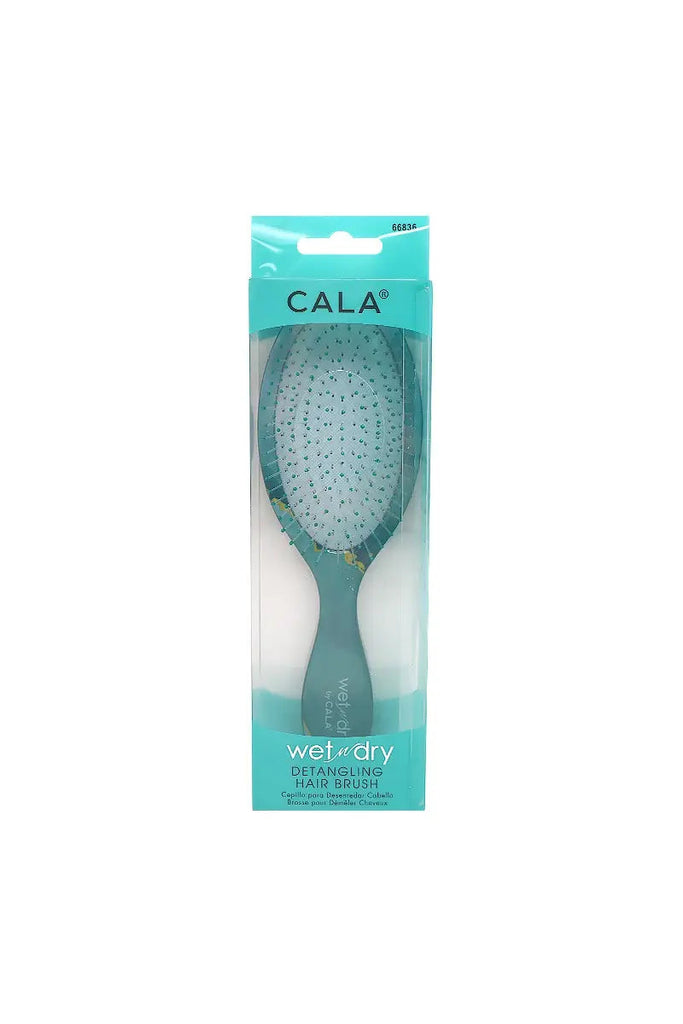 Hair Accessories - CALA Wet-N-Dry Detangling Hair Brush - Blue Swirl