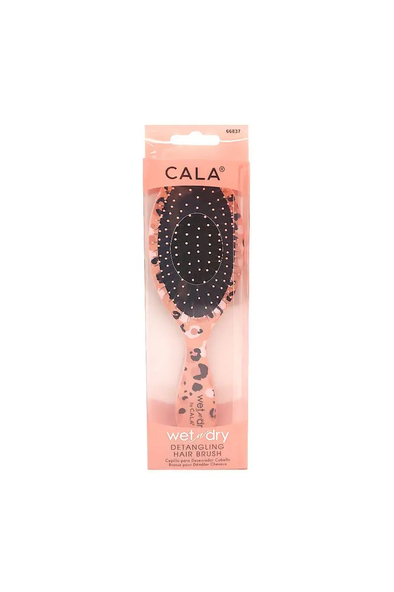 Hair Accessories - CALA Wet-N-Dry Detangling Hair Brush - Cheetah
