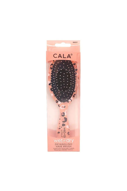 Hair Accessories - CALA Wet-N-Dry Detangling Hair Brush - Cheetah