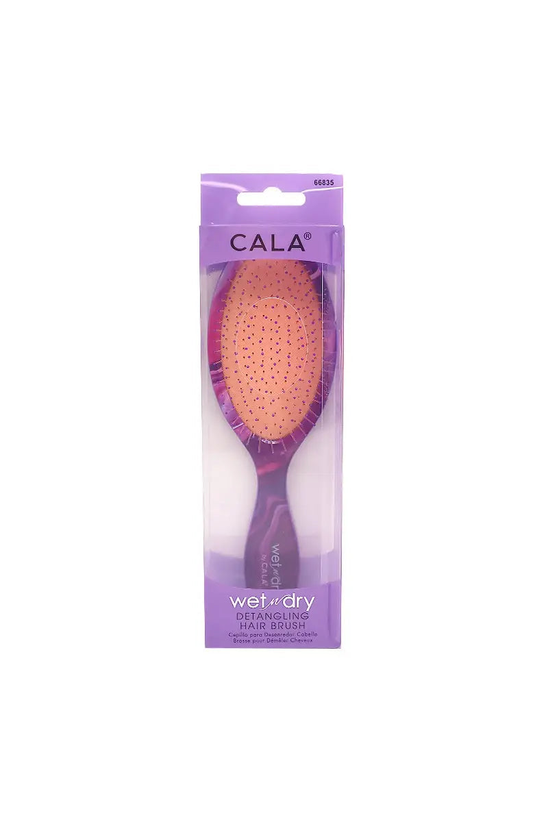 Hair Accessories - CALA Wet-N-Dry Detangling Hair Brush - Lavender Swirl