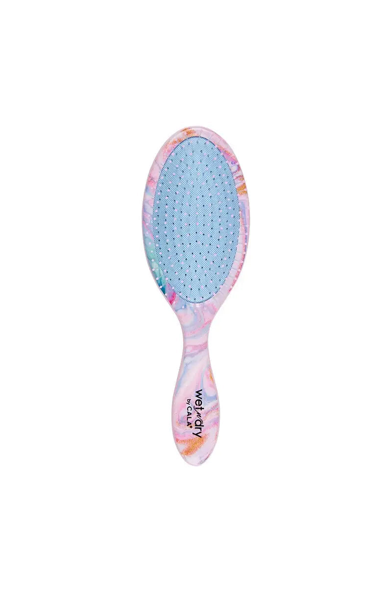Hair Accessories - CALA Wet-N-Dry Detangling Hair Brush - Pink Swirl