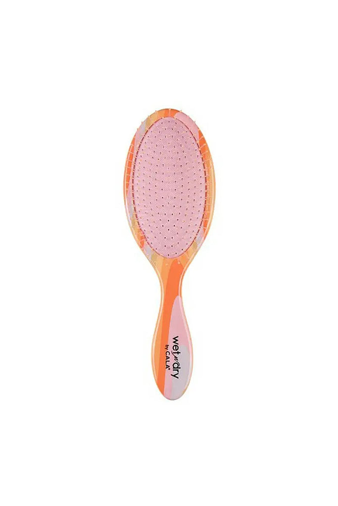 Hair Accessories - CALA Wet-N-Dry Detangling Hair Brush - Retro Rainbow