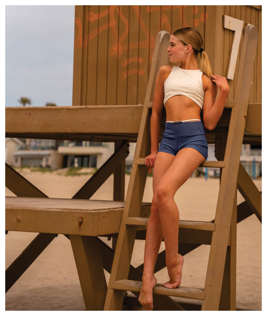 Shorts - Vibe Short In Creme Contrast
