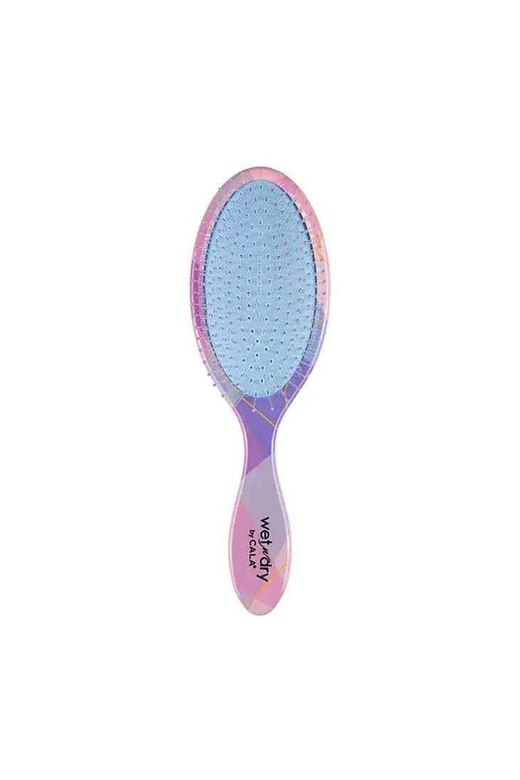 CALA Wet-N-Dry Detangling Hair Brush - Geometric Pastel