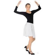 white adult pull on character skirt