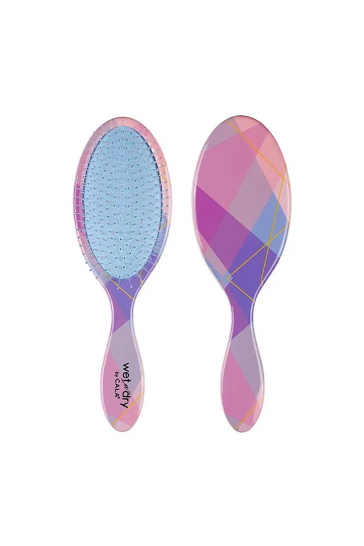 CALA Wet-N-Dry Detangling Hair Brush - Geometric Pastel