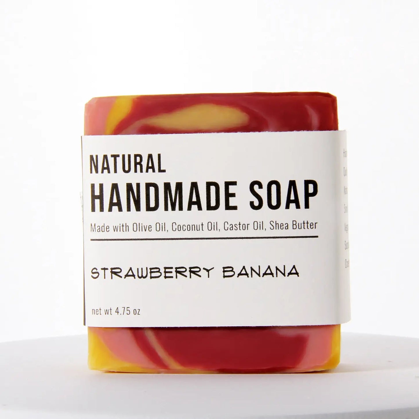 Strawberry Banana - Handmade Bar Soap - Fruity Scent