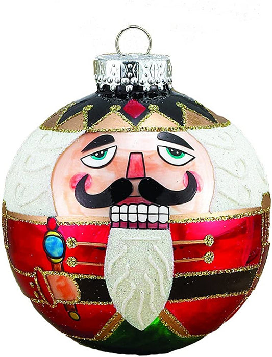 Nutcracker Glass Ball Ornament