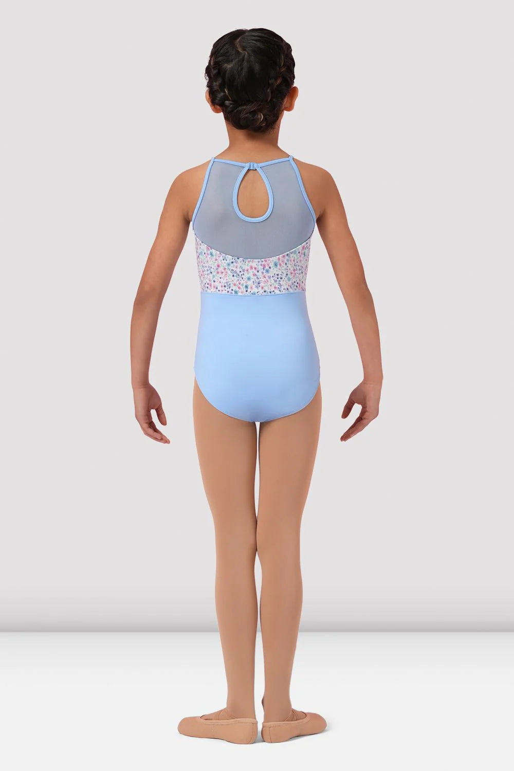Girls Ditsy Floral Halterneck Leotard (M1241C)
