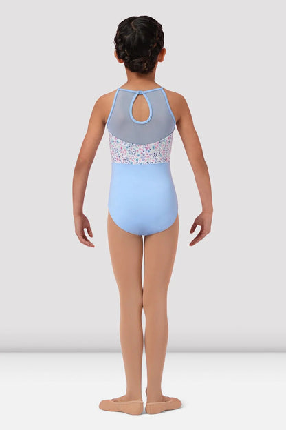 Girls Ditsy Floral Halterneck Leotard (M1241C)