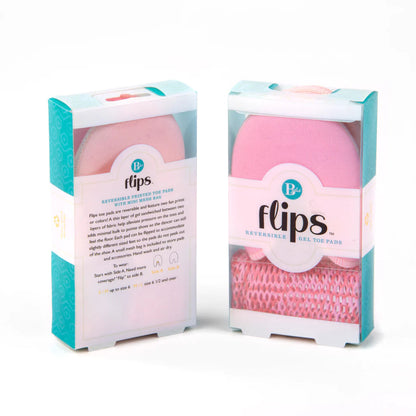 Flips Toe Pads - Peach + Pink