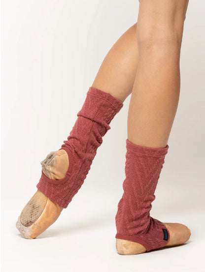 Stirrup Leg Warmers Ankle Knit - Cinnamon