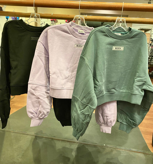 Puff Sleeve Crop Sweatshirt