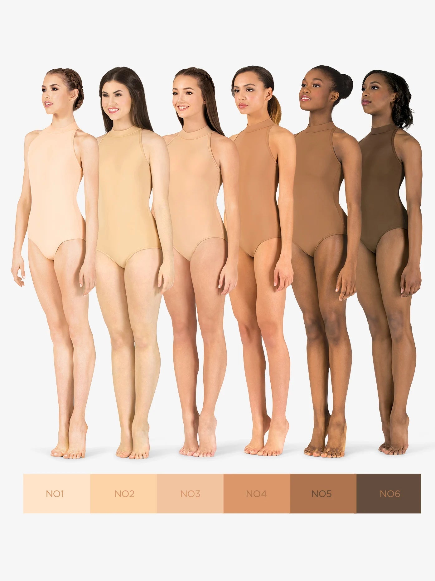 M2 Womens True Bare High Neck Tank Leotard