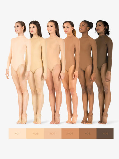 M2 Womens True Bare Long Sleeve Leotard